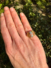 Load image into Gallery viewer, c. 1970 Italian 18ct, Platinum and Diamond Cage Ring