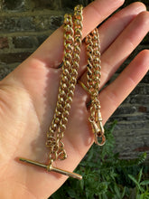 Load image into Gallery viewer, Antique 9ct Roller Ball Curb Link Chain