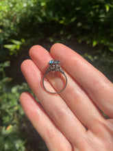 Load image into Gallery viewer, Art Deco Zircon & 18 Carat White Gold Solitaire Ring