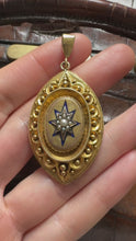 Load and play video in Gallery viewer, c.1880 15ct Etruscan Revival Locket Backed Pendant