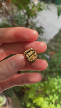 Load and play video in Gallery viewer, Georgian Fruit Basket Charm with “Bon Soir” Intaglio