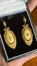 Load image into Gallery viewer, c. 1870 18ct Gold and Old Cut Diamond Etruscan Revival Earrings
