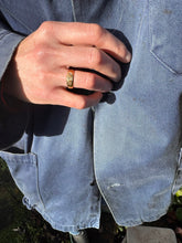 Load image into Gallery viewer, 18ct 3 Stone Old Mine Cut Diamond Ring Dated 1885
