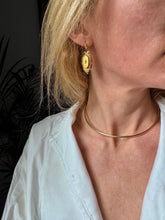 Load image into Gallery viewer, c. 1870 18ct Gold and Old Cut Diamond Etruscan Revival Earrings
