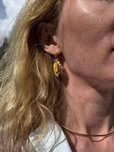 Load image into Gallery viewer, c. 1870 18ct Gold and Old Cut Diamond Etruscan Revival Earrings
