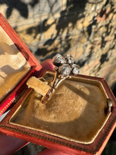 Load image into Gallery viewer, c.1830 Georgian 18ct Gold and Rose Cut Diamond Quatrefoil Cluster Ring
