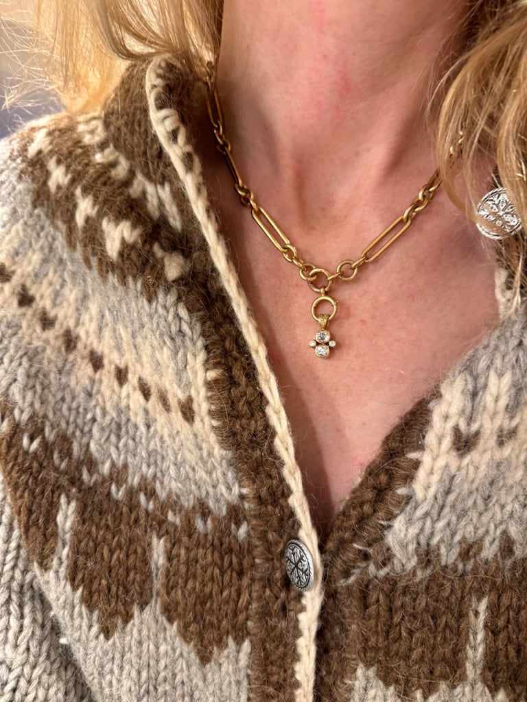 Old Mine Cut and 18ct Diamond Pendant