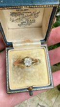 Load image into Gallery viewer, c. 1910 18ct and Old Mine Cushion Cut Solitaire
