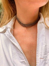 Load image into Gallery viewer, c. 1880 Victorian Pierced Star Link Collar Necklace &amp; Extender
