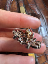 Load image into Gallery viewer, c. 1890 Demantoid Garnet and Diamond Briar Rose Pendant or Brooch
