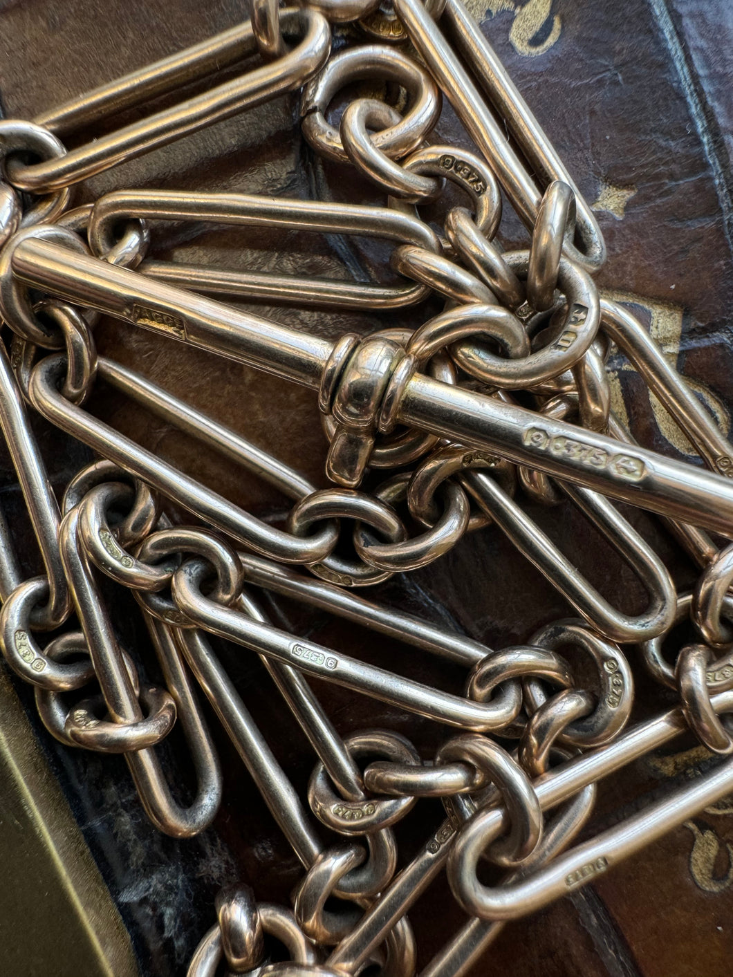 c. 1914 9ct Trombone Link Chain