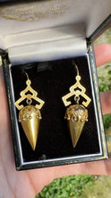 Load image into Gallery viewer, c. 1870 18ct Spiked Etruscan Revival Earrings
