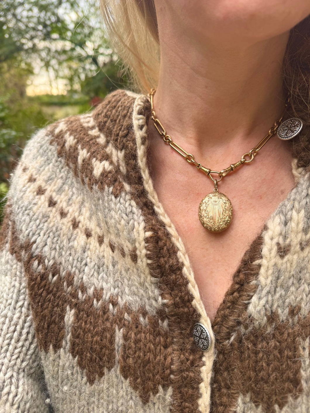 c. 1900 Antique 9ct Gold Locket Pendant