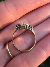 Load image into Gallery viewer, c. 1915 Old Mine Cut Diamond and Sapphire Ring
