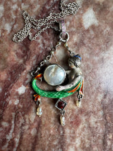 Load image into Gallery viewer, c. 1880 Austro Hungarian Mermaid Pendant and Chain
