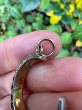 Load image into Gallery viewer, Vintage 9ct Gold Diamond and Ruby Crescent Moon Pendant
