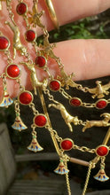 Load image into Gallery viewer, c. 1925 18ct and Enamel Egyptian Revival Collar Necklace
