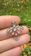 Load image into Gallery viewer, c. 1910 Quatrefoil Diamond Pendant
