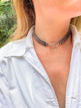 Load image into Gallery viewer, c. 1880 Victorian Pierced Star Link Collar Necklace &amp; Extender
