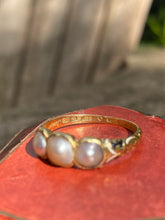 Load image into Gallery viewer, c.1852 Pearl Mourning Band with Detailed Inscriptions
