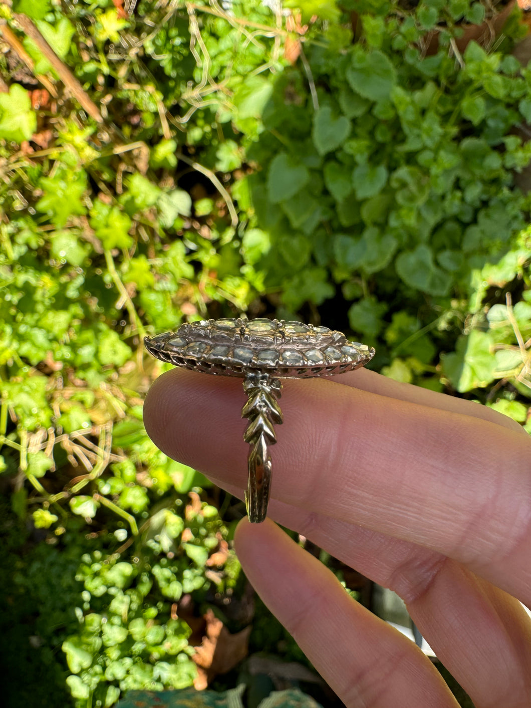 c. 1910 Rose Cut Navette Ring