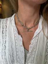 Load image into Gallery viewer, Silver Fancy Corkscrew Single Albert Chain Necklace Dated to 1892
