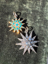 Load image into Gallery viewer, c. 1890 9ct Turquoise &amp; Pearl Starburst Pendant
