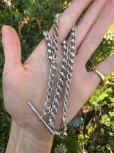 Load image into Gallery viewer, Silver Rollerball Curb Link Chain Dated to 1899
