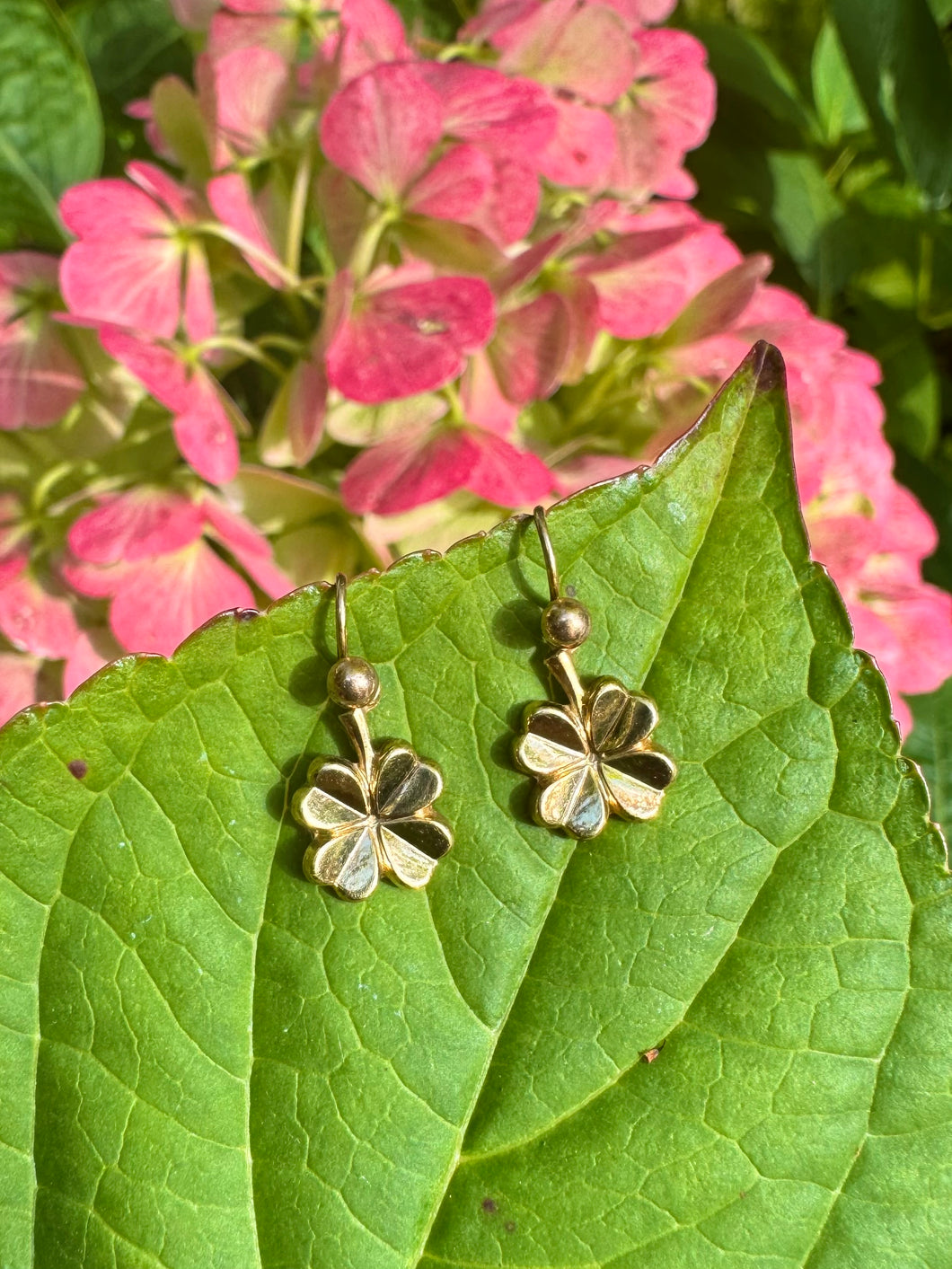 c. 1910 Edwardian Clover earrings