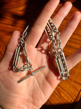Load image into Gallery viewer, Silver Fancy Corkscrew Single Albert Chain Necklace Dated to 1892
