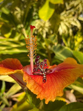 Load image into Gallery viewer, Antique Floral Sprig Garnet Ring
