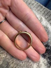 Load image into Gallery viewer, c. 1890 18ct Sapphire and Old Mine Cut Diamond Gypsy Ring
