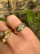 Load image into Gallery viewer, c. 1910 18ct Gold and Diamond Boat Ring
