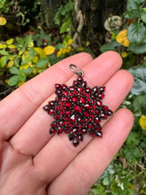 Load image into Gallery viewer, c. 1880 Bohemian Garnet Cluster Pendant
