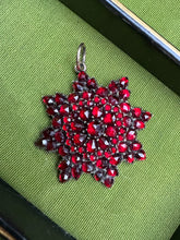 Load image into Gallery viewer, c. 1880 Bohemian Garnet Cluster Pendant
