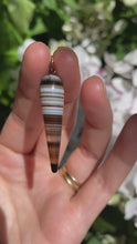 Load and play video in Gallery viewer, c. 1880 Banded Agate Spike Pendant
