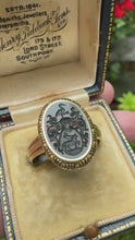 Load and play video in Gallery viewer, c. 1910 Bloodstone Intaglio Signet Ring
