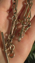 Load and play video in Gallery viewer, c. 1914 9ct Trombone Link Chain
