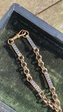 Load and play video in Gallery viewer, Antique Gold &amp; Enamel Albertina Bracelet / Chain Extender
