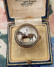 Load image into Gallery viewer, Victorian Essex Crystal Horse &amp; Jockey Ring
